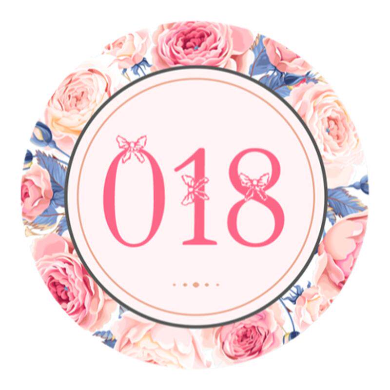 圆形节日通用抽奖号码卡片定制婚贺卡/卡片