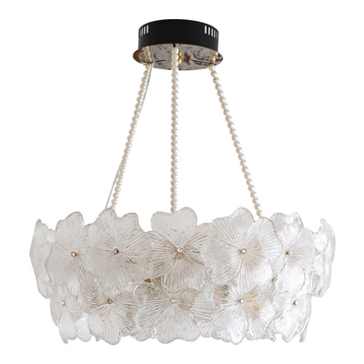 洛西可 法式轻奢四叶草玻璃吊灯 美式现代客厅卧室餐厅环形灯具