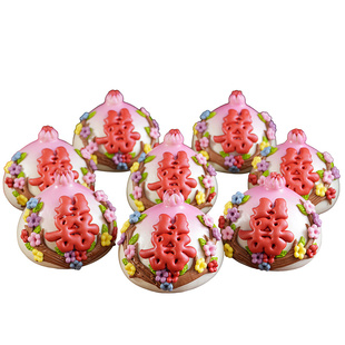 盖盖有口福花饽饽山东果蔬花样馒头寿桃生日宴会喜饽饽面食礼盒