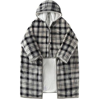 加厚保暖双层午睡披肩毛毯披风