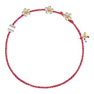 Dare买手店 TWOR正品绳编撒金手绳925银原创本命新年首饰好运礼物