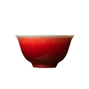 见山烧台湾林见山监制款郎红玛雅杯品茗杯茶杯陶瓷主人杯茶具单杯