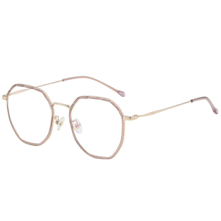 帕莎平光素颜腮红眼镜框架防蓝光辐射上班电脑女可配近视抗疲劳