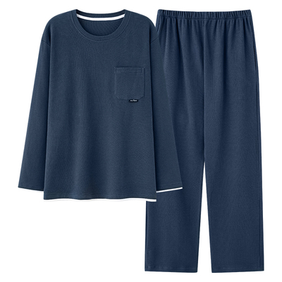 【芬腾】加大码100%棉睡衣华夫格