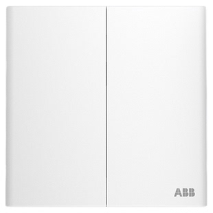 ABB开关插座面板轩璞超薄4.8mm斜5孔四带一开单双控三孔16安空调