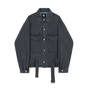 MRCYC秋季宽松牛仔外套男韩系潮流休闲百搭夹克复古水洗牛仔衣