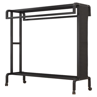 挂衣架落地式卧室衣帽架洞洞板晒衣服架子置物家用简易移动晾衣架