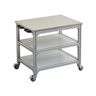 铝合金架不锈钢&防静电台面移动周转车工厂车间实验检验室工作台