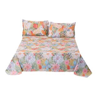 纯棉加厚帆布床单棉麻风格双人四季通用老粗布三件套大炕单床笠新