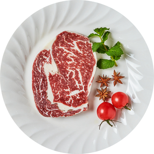 澳洲进口2GR纯血和牛M6-7肉眼牛排200克原切雪花生牛肉可定制厚切