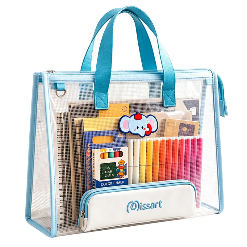Missart 横版手提美术袋小学生一年级专用女孩a4儿童学具工具用品收纳包男孩学科目分类袋学习文件补习补课包