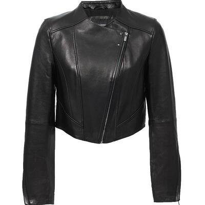 VeroModa修身纯色皮衣