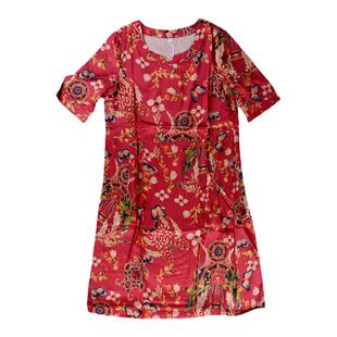 （清货L-3XL）时裳2026夏季丝绸连衣裙休闲中式妈妈装断码尾货