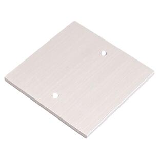 铝合金底盒盖板86型地面插座盖板银色地插用盲板线盒盖子无孔面板