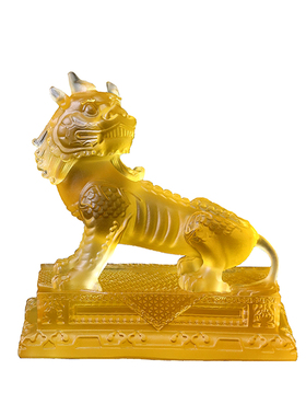 神兽谛听古法琉璃摆件地藏王坐骑