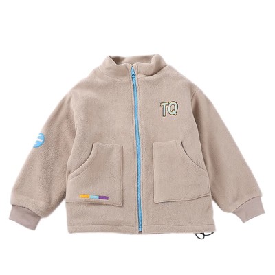 淘气贝贝男童摇粒绒立领外套冬装