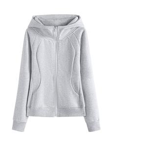 JR真维斯修身连帽卫衣开衫女2025新款秋季收腰显瘦运动上衣外套韩