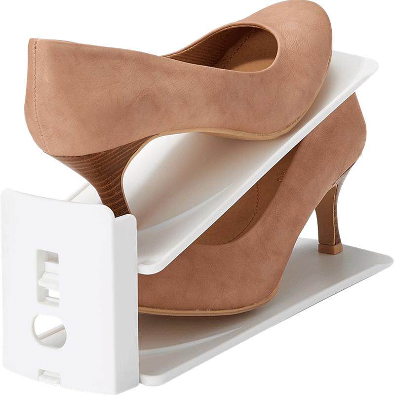 利快鞋收纳神器省空间一体式家用可调节置物双层鞋托整理架6只装