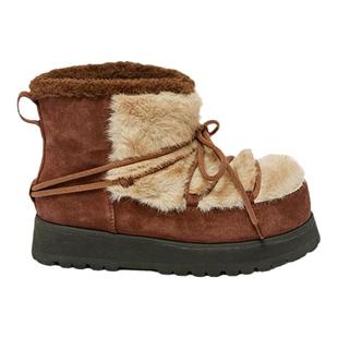 【deepmoss】优雅复古潮流女装时尚休闲气质增高厚底中筒雪地靴鞋