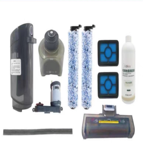 适配美的X7/T8洗地机支架滤网滚刷滤芯电机刮水条德尔玛VX100配件