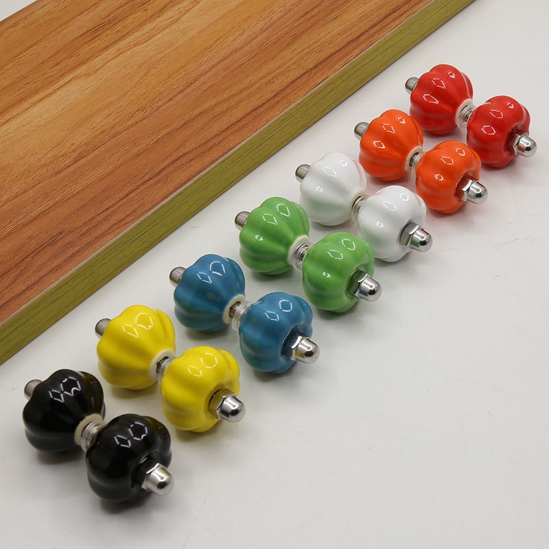 淋浴房玻璃门拉手厨房移门推拉门展示柜圆型单孔彩色浴室门小把手