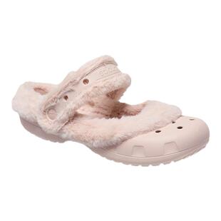 预售Crocs卡骆驰经典暖绒芭蕾鞋冬季加绒女鞋洞洞鞋平底鞋|215706
