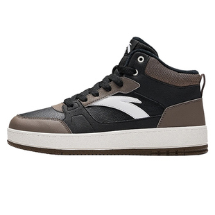 安踏男鞋冬季加绒高帮板鞋2025新款加厚保暖二棉鞋时尚休闲运动鞋