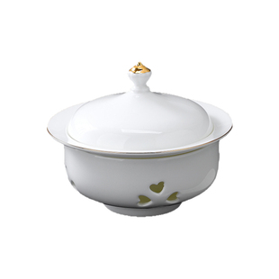 酒店陶瓷鱼胶小米辽参盅鲍鱼捞饭餐具一位翅盅佛跳墙炖盅位上汤盅