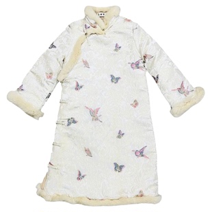 真兔毛女宝儿童旗袍秋冬季中国风女童拜年服民国风服装过年服国风