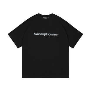 WassupHouse索罗娜凉感男士短袖t恤夏美式宽松透气速干情侣装上衣