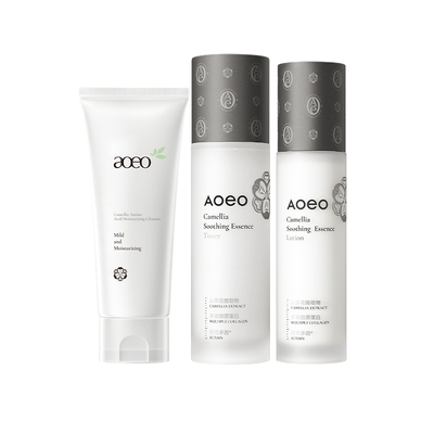 AOEO山茶花舒缓焕肌水乳套装抗糖抗氧补水舒缓