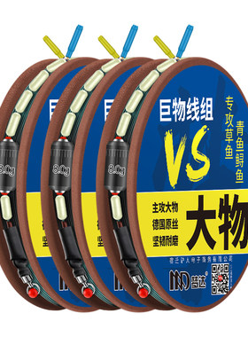 绑好全套强拉力正品青鱼大物线组