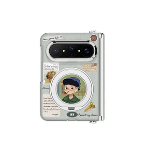 ANGYING × 复古梵高适用华为PuraXMax手机壳磁吸带支架小折叠PURA典藏版全包中轴保护套防摔创意x2新款高档