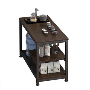 茶桌家用小茶台沙发边几侧边柜客厅可移动茶几置物架桌子茶水柜
