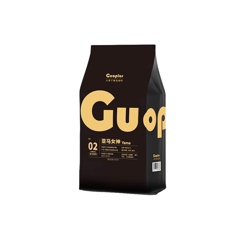 咖啡豆GUOPLUS亚马女神意式拼配烘焙商用美式奶咖现磨粉深度油脂
