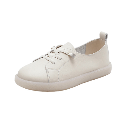 哈森简约软底小白鞋百搭舒适通勤一脚蹬休闲鞋2026新款HCS269403