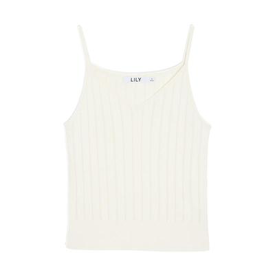 镂空吊带背心LILY纯色通勤款针织