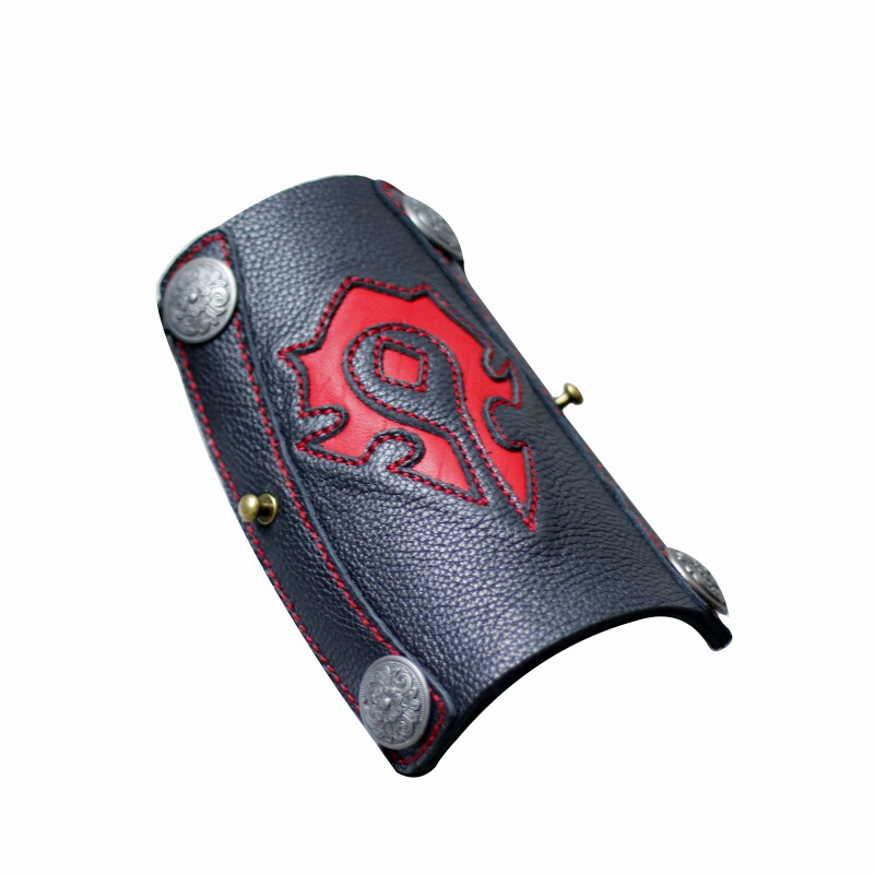 【魔兽】魔兽世界部落图案弓箭射箭护臂反曲传统美猎护臂手工牛皮
