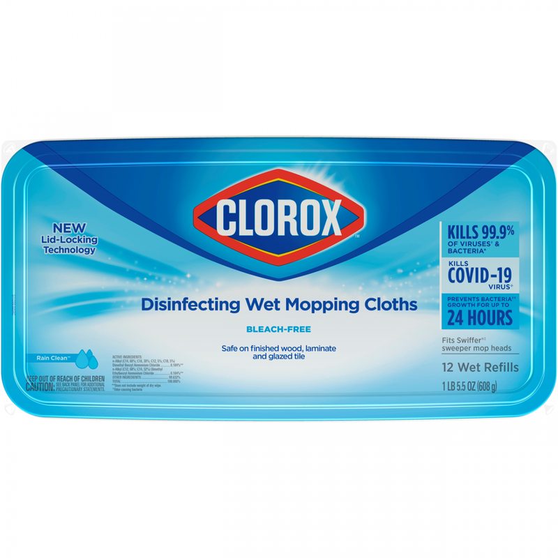 CLOROX地板清洁消毒湿抹布12片超立体凹凸布面吸附颗粒除污垢毛发