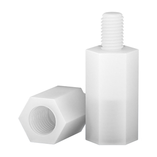 绝缘阻燃尼龙塑料塑胶六角单头隔离柱支撑柱间隔柱螺柱M2M3M4M5mm