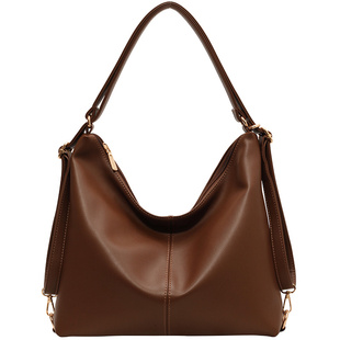 大容量通勤软皮多用双肩背包包女2025新款时尚单肩包休闲百搭托特