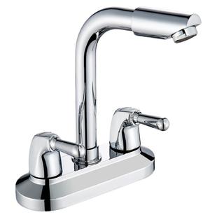 全铜双孔双开面盆水龙头冷热三孔台盆洗手盆脸盆洗菜盆水龙头家用