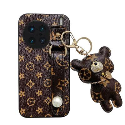 x90手机壳女欧美潮牌老花纹腕带