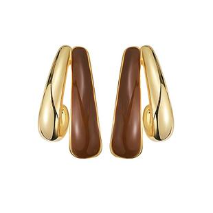 AIR-HORIZON滴釉气质耳环2025新款轻奢高级感耳钉女复古大气耳饰