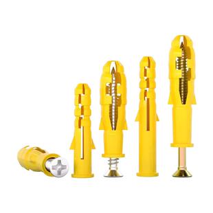 小黄鱼塑料膨胀管膨胀螺丝内膨胀塞螺栓涨塞胶塞6/8/10自攻螺丝