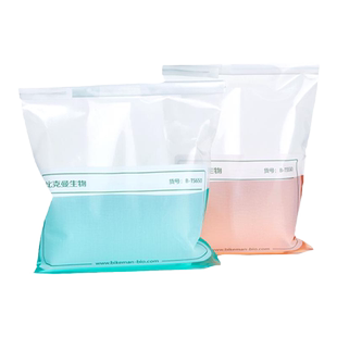 比克曼生物无菌铁丝采样袋水样采集袋均质袋带铁丝液体土壤取样袋带书写区域1000ml530mL无菌海绵取样袋