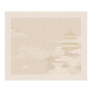 喜即国风中式床头柜台面保护垫皮革垫防尘防污免洗装饰烟岚入画