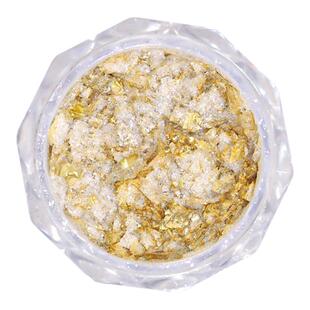 2025网红新款爆闪梦幻美甲金银箔碎片亮片闪粉混装饰品指甲小配件