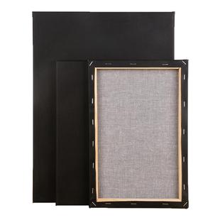 图绘通黑色油画布框油画框带画布油画布带框油画板美术生专用丙烯颜料绘画工具儿童涂鸦DIY空白练习画画材料