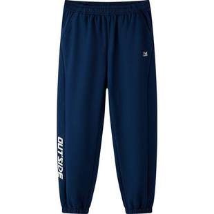 加绒加厚|361童装男女童梭织长裤2025冬季新款保暖户外儿童运动裤